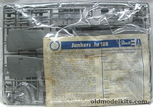 Revell 1/72 Junkers Ju-188E-1 or Ju-188A-2 - Bagged, H2010 plastic model kit